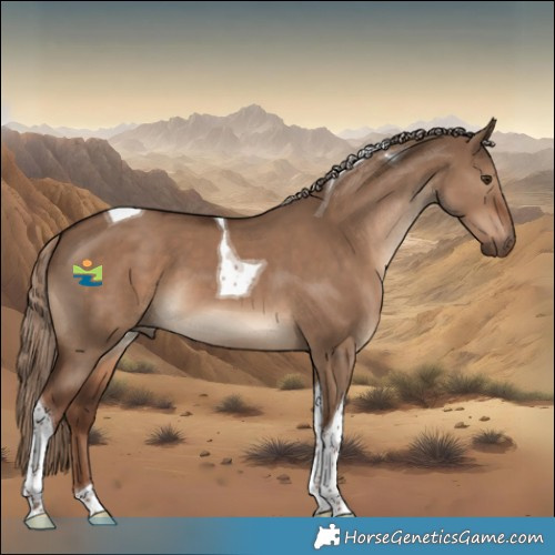 Horse Color:Liver Red Dun Tobiano 