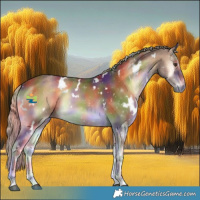 Horse Color:Nacre White Spotted Chocolate Palomino Onyx 