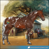 Horse Color:White Spotted Silver Brown 