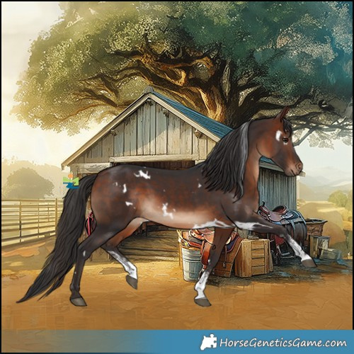 Horse Color:White Spotted Bay Sabino 