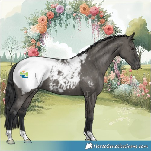 Horse Color:Grullo Appaloosa Brindle 