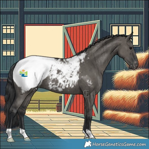 Horse Color:Grullo Appaloosa Brindle 