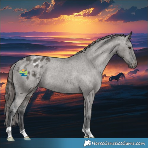 Horse Color:Grullo Appaloosa Rabicano 