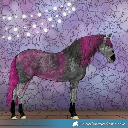 Horse Color:Void Blue Ice Roan 