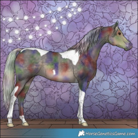 Horse Color:Nacre Silver Smoky Black Tobiano 