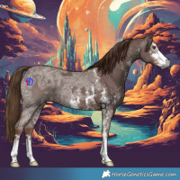 Horse Color:Gray Chestnut Ice Sabino 