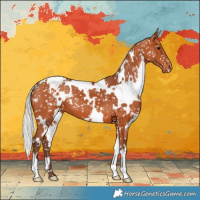 Horse Color:White Spotted Silver Bay Snowflake Varnish 