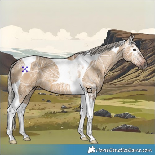 Horse Color:Gray Silver Bay Ice Dun Tobiano 