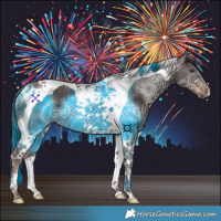 Horse Color:Liver Chestnut Ice Tobiano