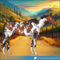 Horse Color:White Spotted Bay 