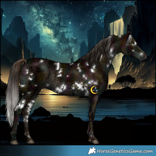 Horse Color:Gray White Spotted Midnight Liver Red Dun Ice Rabicano