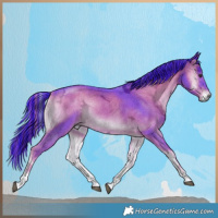 Horse Color:Painted Watercolor Liver Red Onyx Ice Tobiano Brindle