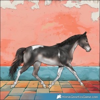 Horse Color:Platinum Liver Chestnut Tobiano 