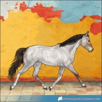 Horse Color:Liver Red Dun Roan Tobiano 