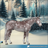 Horse Color:White Spotted Chocolate Silver Black Chinchilla Sabino 