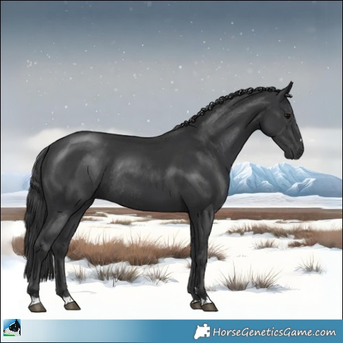 Horse Color:Black Rabicano 