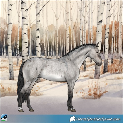 Horse Color:Brown Roan Dun Mushroom Rabicano