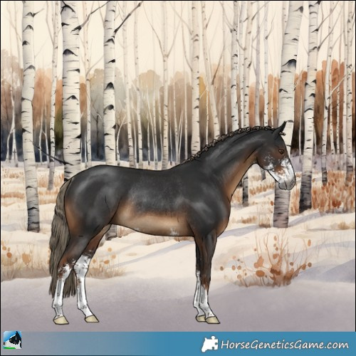 Horse Color:Gray Liver Chestnut Sabino Rabicano 