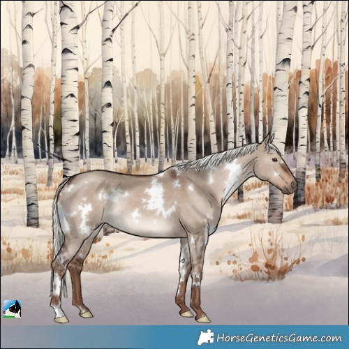 Horse Color:White Spotted Liver Red Dun Mushroom Rabicano 