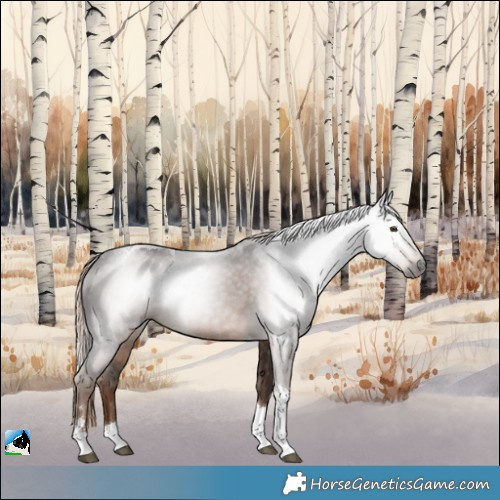 Horse Color:Gray Liver Chestnut Tobiano 