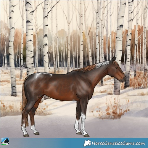 Horse Color:Gray Liver Chestnut Tobiano