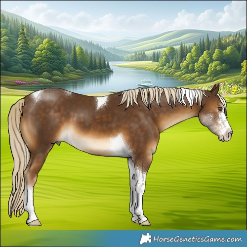 Horse Color:Chocolate Palomino Sabino Tobiano 