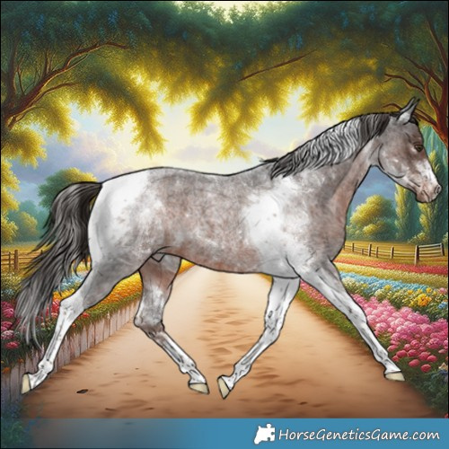 Horse Color:Liver Red Roan Tobiano 