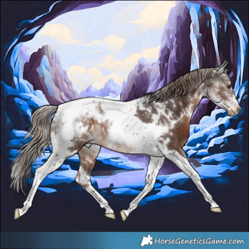 Horse Color:White Spotted Liver Chestnut Tobiano 