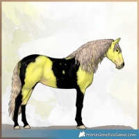 Horse Color:Void Watercolor Liver Chestnut Tobiano 