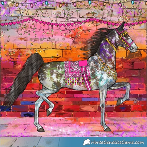 Horse Color:Liver Chestnut Sabino 