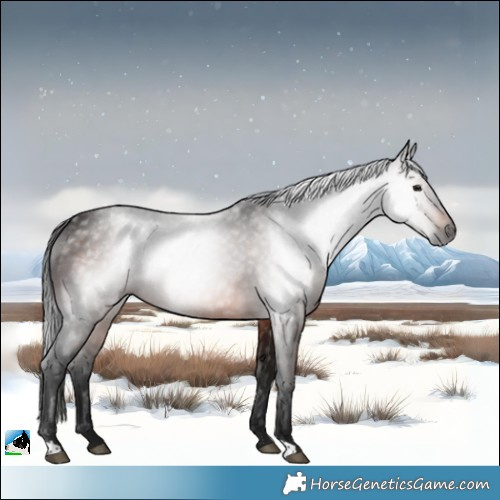 Horse Color:Gray Brown Rabicano