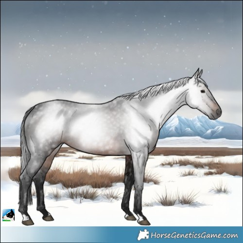 Horse Color:Gray Brown Rabicano 