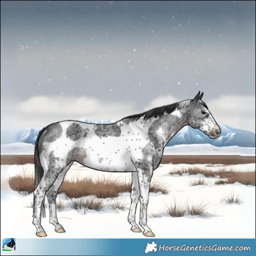 Horse Color:Black Sabino Tobiano Frame Rabicano