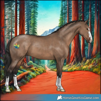 Horse Color:Liver Red Dun 