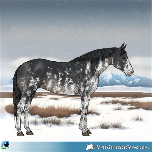 Horse Color:Black Sabino Rabicano
