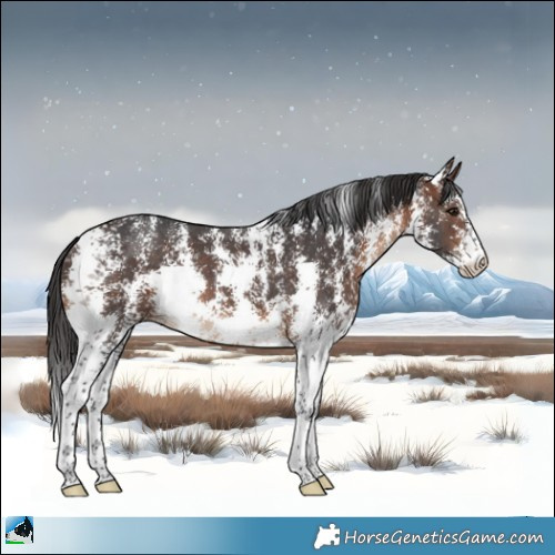 Horse Color:Brown Sabino Rabicano