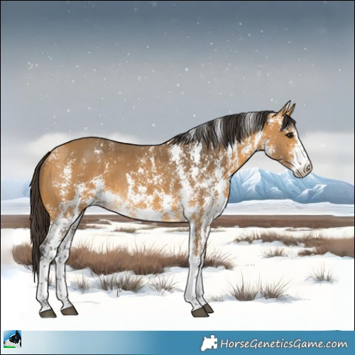 Horse Color:Buckskin Sabino Rabicano 