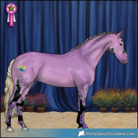 Horse Color:Painted Watercolor Silver Bay Dun Sabino 