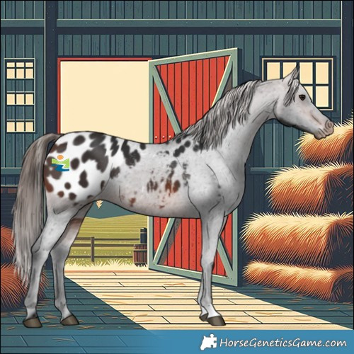 Horse Color:Brown Appaloosa Rabicano 