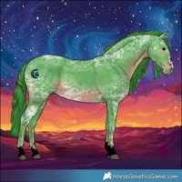 Horse Color:Watercolor Black Ice 