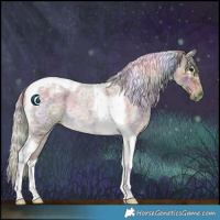 Horse Color:Nacre Silver Blue Ice Roan Tobiano 