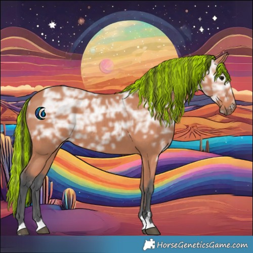 Horse Color:Painted Bay Ice Rabicano