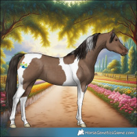 Horse Color:Liver Red Dun Tobiano 