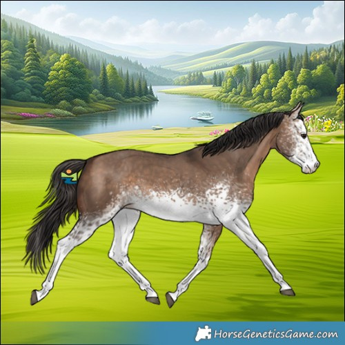 Horse Color:White Spotted Bay Dun 
