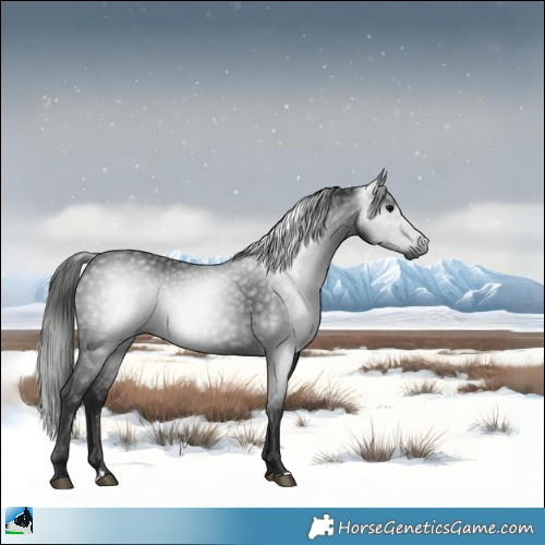 Horse Color:Gray Black Rabicano 