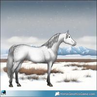 Horse Color:Gray Black Rabicano 