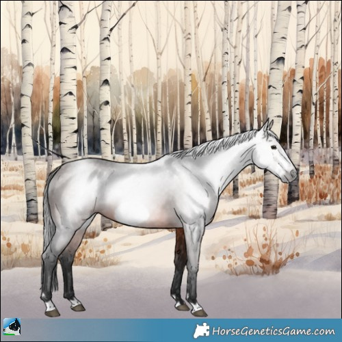 Horse Color:Gray Bay Frame Rabicano 