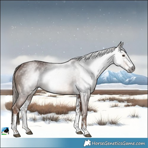 Horse Color:Gray Chestnut Sabino Rabicano