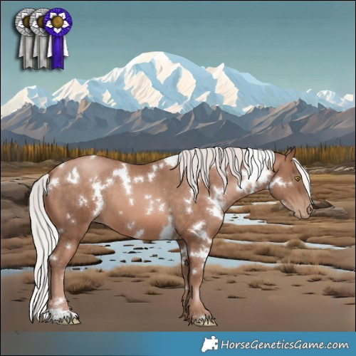 Horse Color:White Spotted Silver Brown Pearl Mushroom 