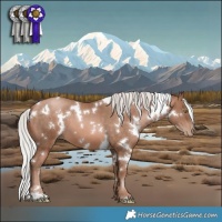 Horse Color:White Spotted Silver Brown Pearl Mushroom 